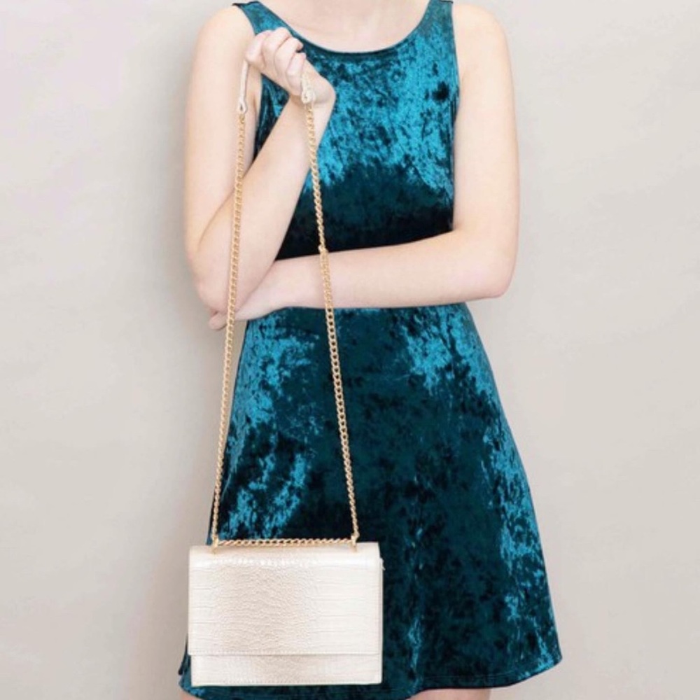 Vegan Leather Crocodile Print Bag